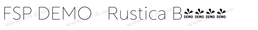 FSP DEMO   Rustica B字体转换